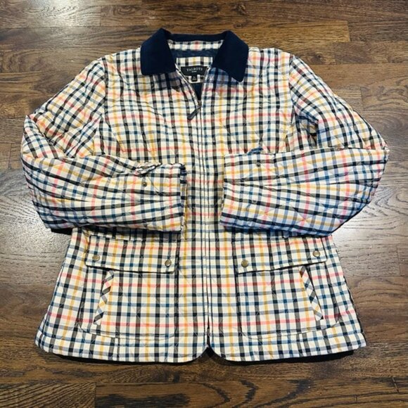 Talbots Women’s Quilted Multicolor Plaid Jacket Large - Picture 1 of 10
